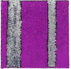 Aistitaulu paljeteilla - Violetti/Hopea