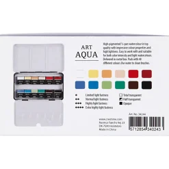 Akvarellivärit, Art Aqua, 12 väriä