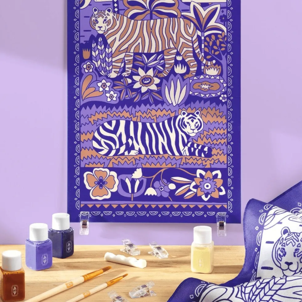 Atelier 10 – Silkkimaalaus (tiikerit)