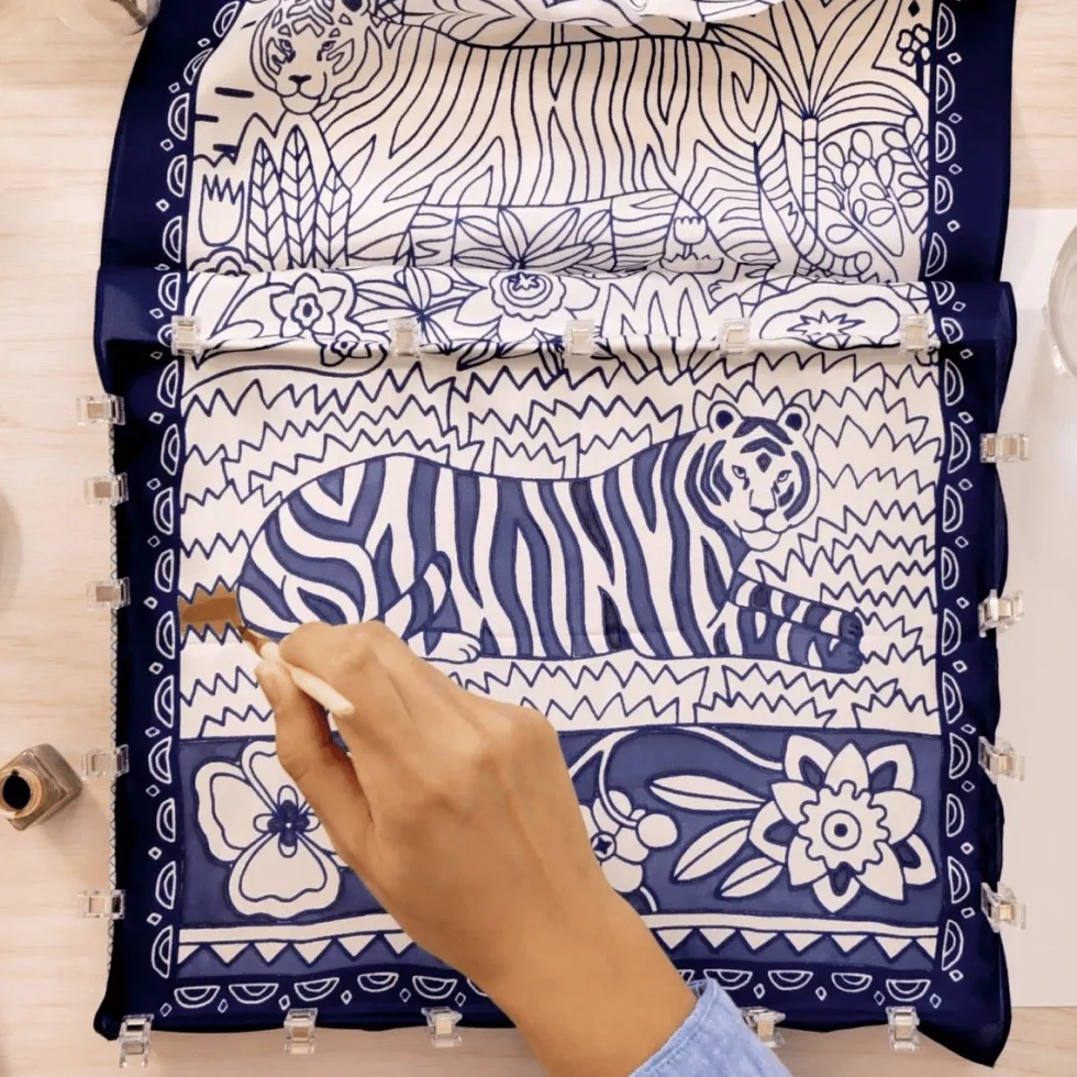 Atelier 10 – Silkkimaalaus (tiikerit)
