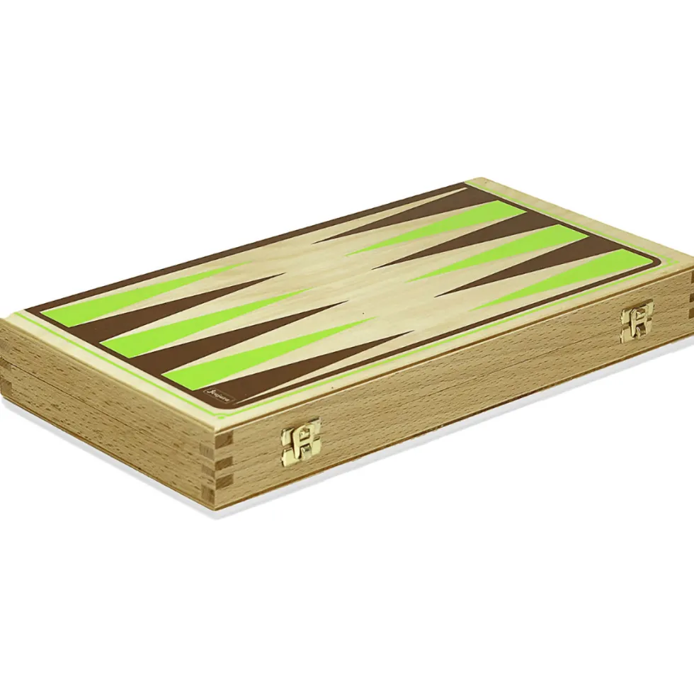 Backgammon puulaatikossa