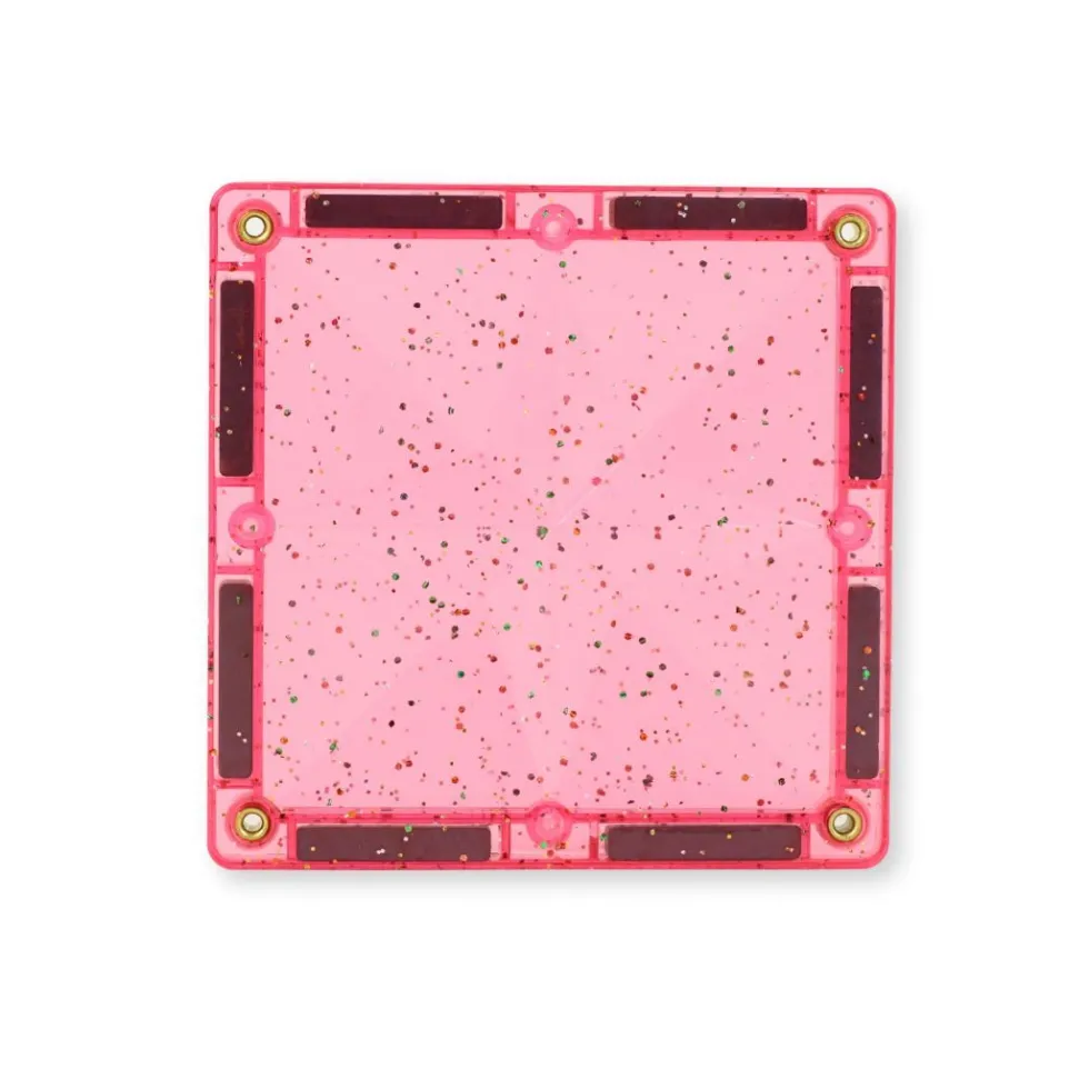Cleverclixx | Läpinäkyvä glitter/pinkki, 16 kpl