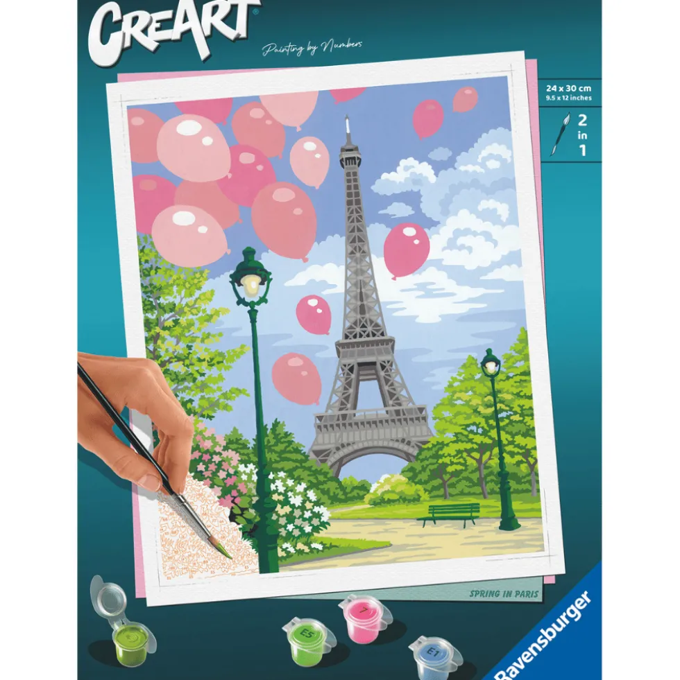 CreArt Paint by Numbers - Kevät Pariisissa