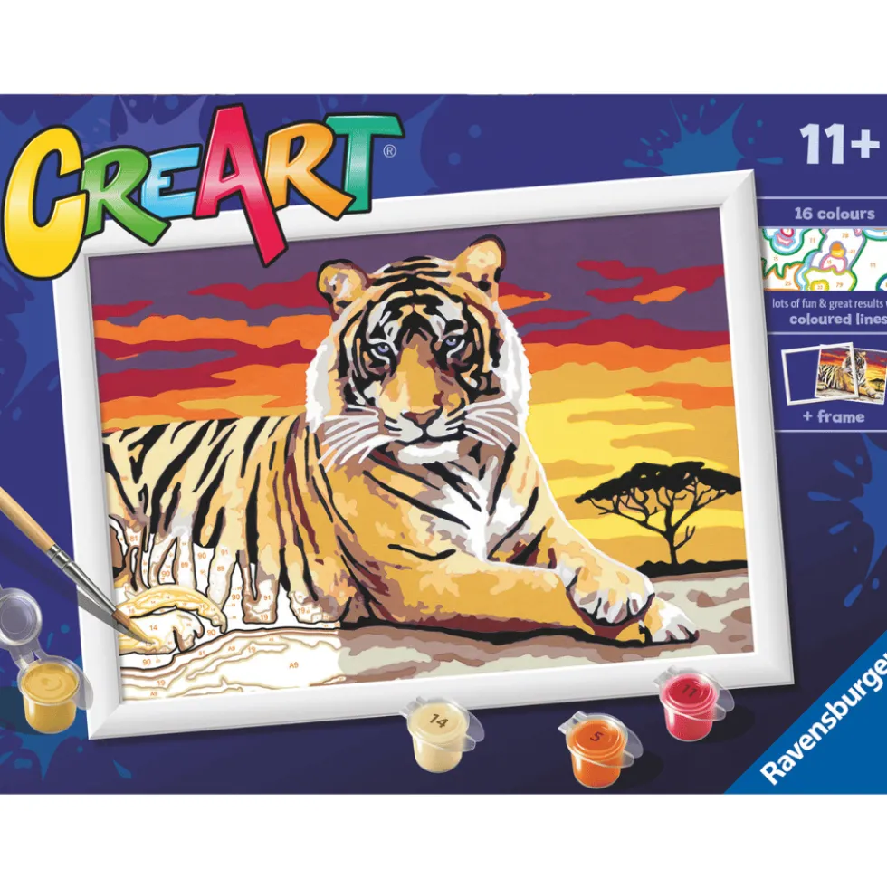 CreArt Paint by Numbers - Tiikeri