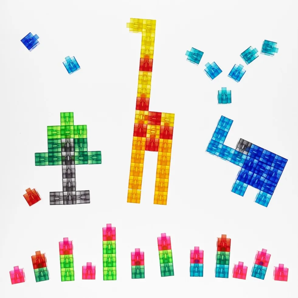 Cubes 2 cm - Läpinäkyvä, 100 kpl
