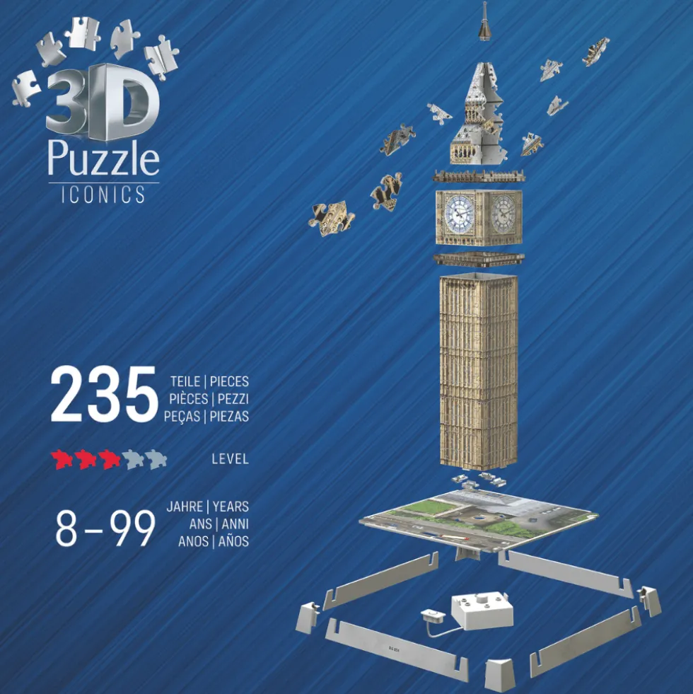3D-LED-palapeli, 216 palaa - Big Ben