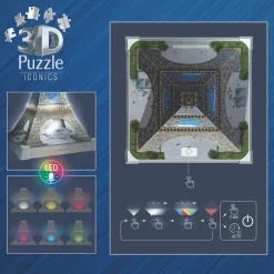 3D-LED-palapeli, 216 palaa - Eiffel-torni