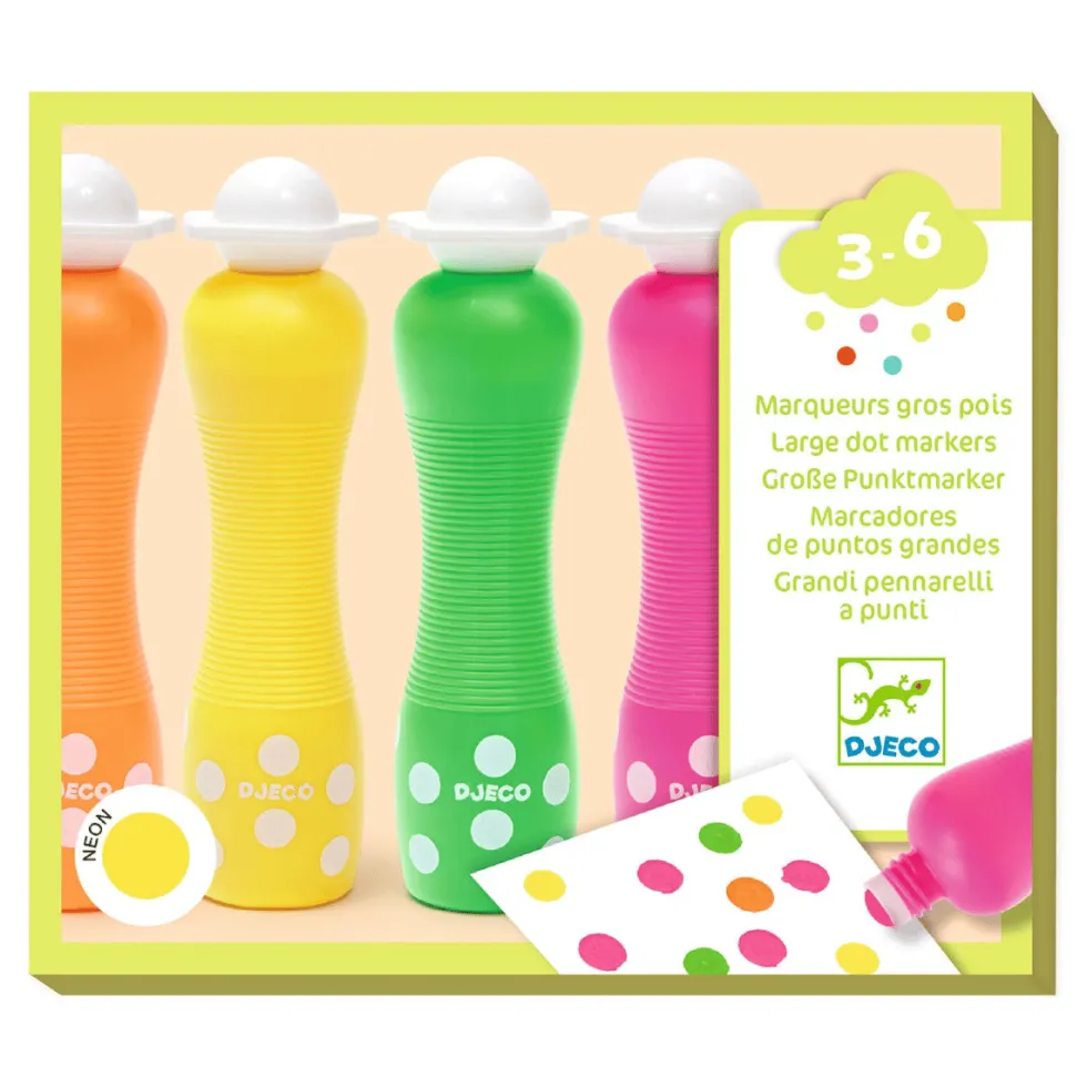 Dot Markers - Neon, 4 kpl
