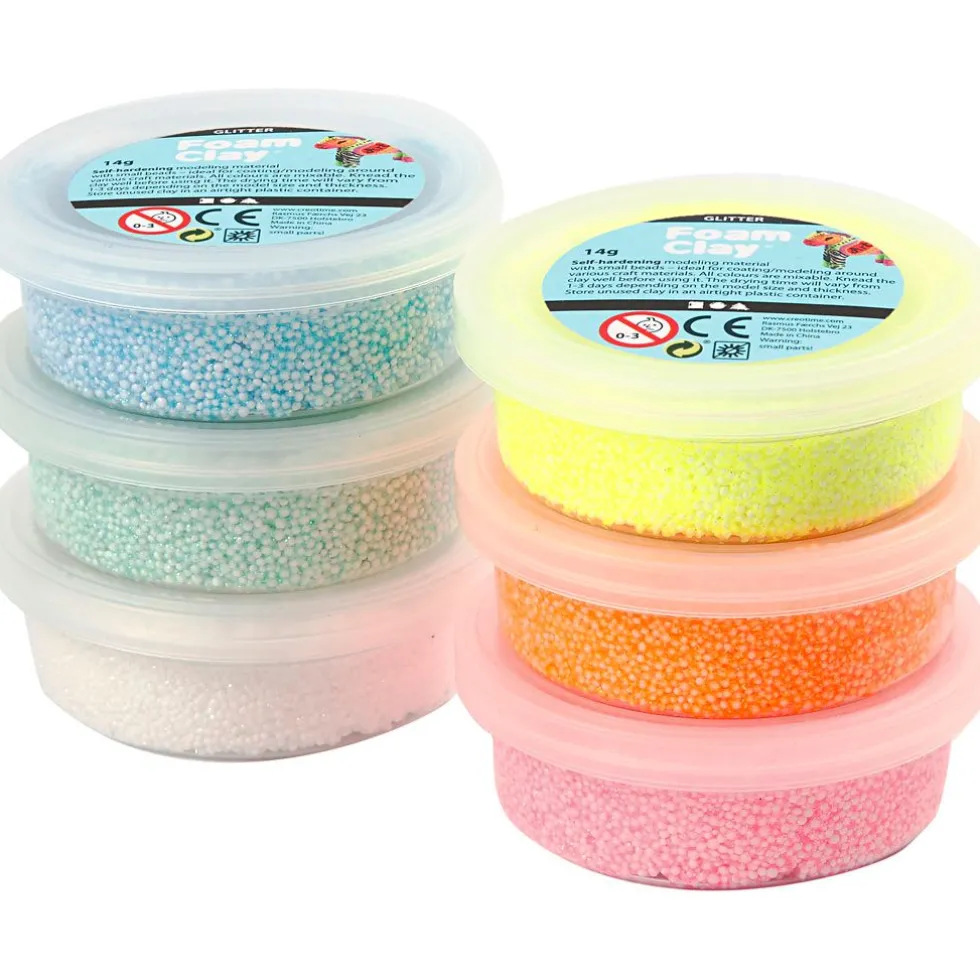 Foam Clay 6 x 14 gr - Kimalteella