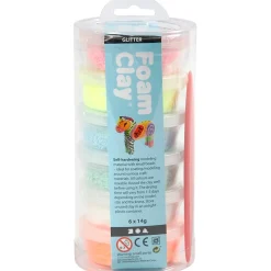 Foam Clay 6 x 14 gr - Kimalteella