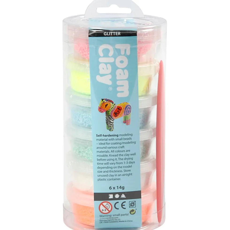 Foam Clay 6 x 14 gr - Kimalteella