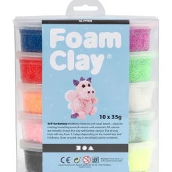 Foam Clay 10 x 35 gr - Kimalteella