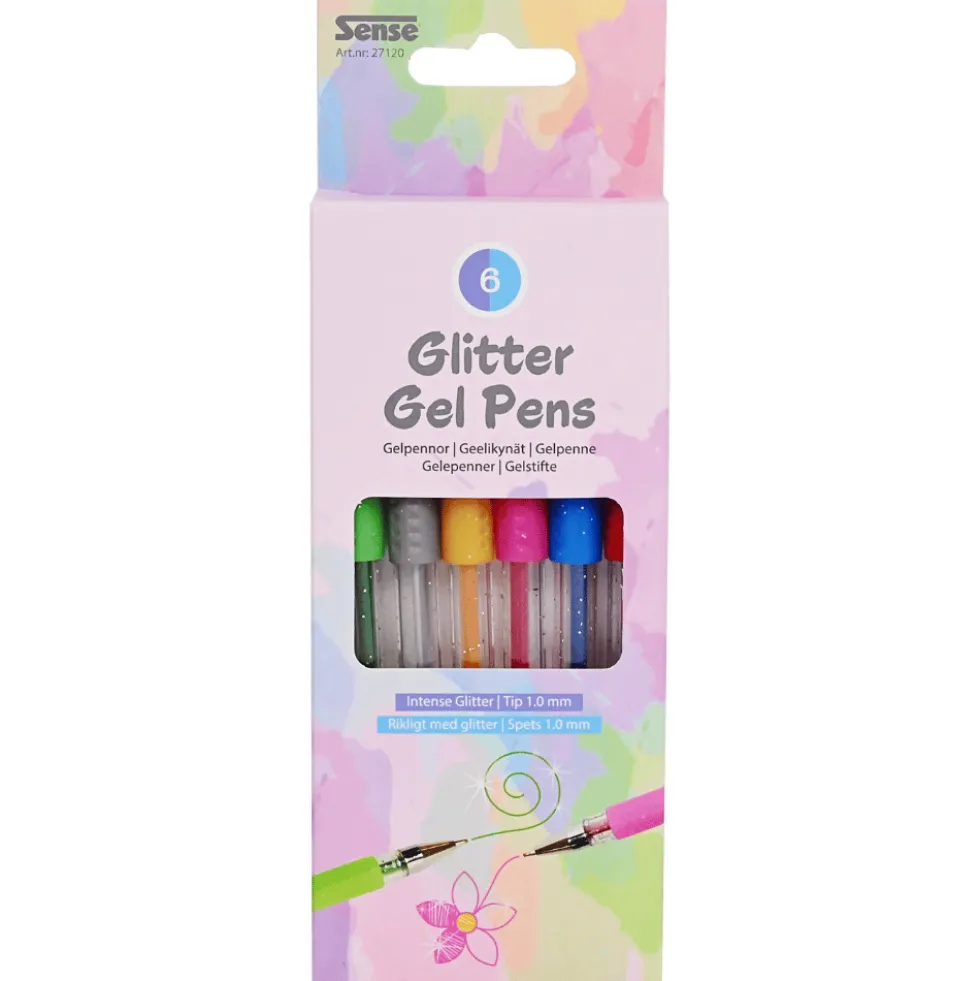 Geelikynä - Glitter, 6 kpl