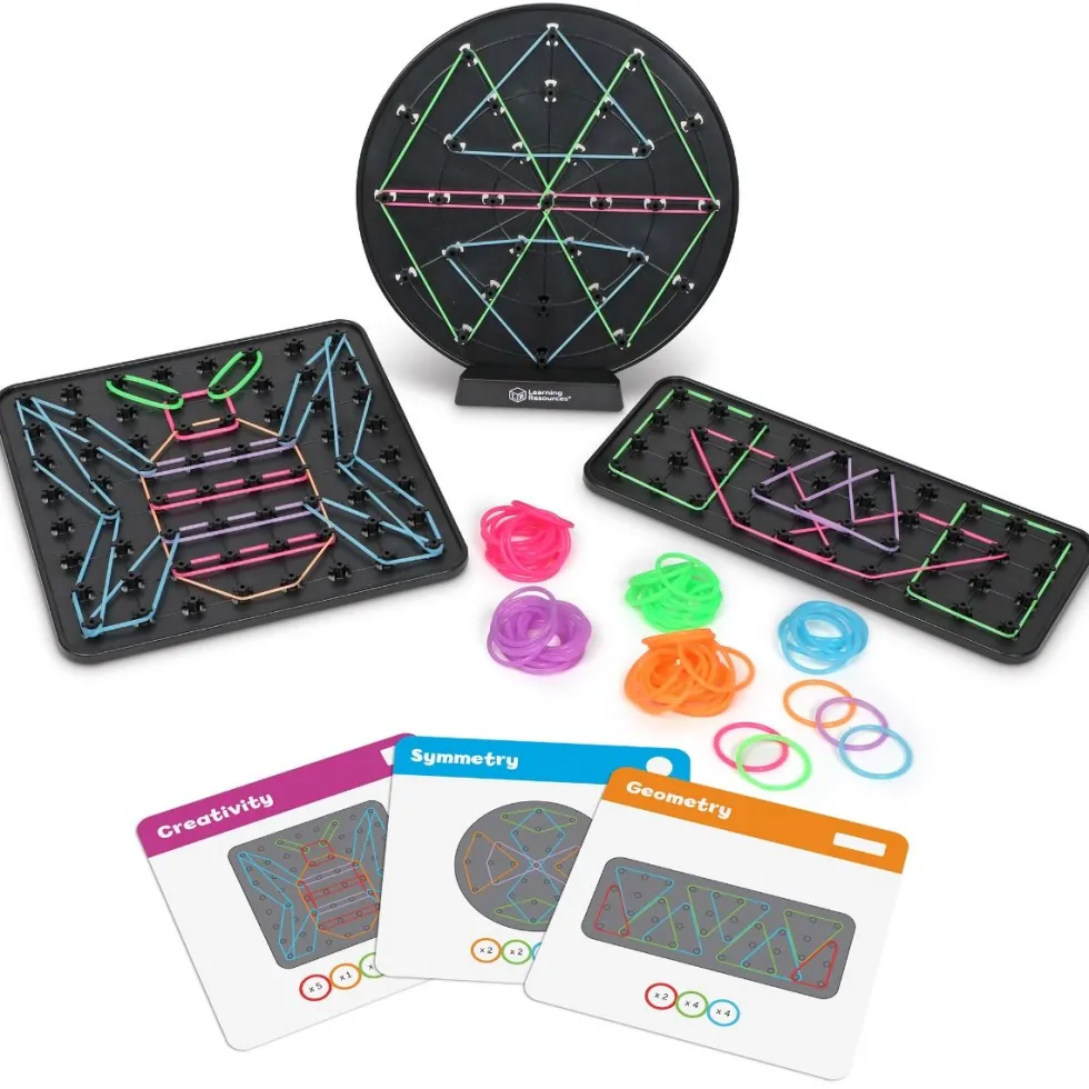 Geoboard - Tee muotoja kuminauhoilla