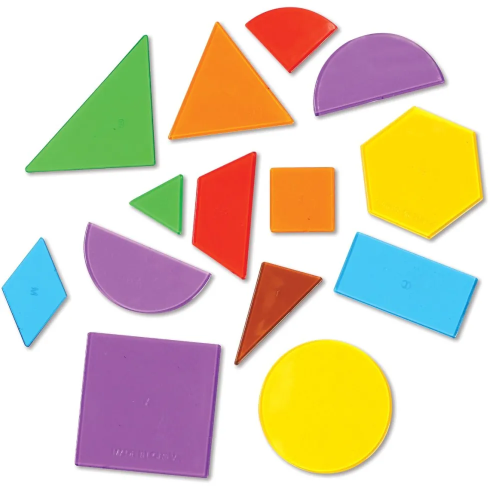 Geometriset muodot, läpinäkyvät - 408 kpl