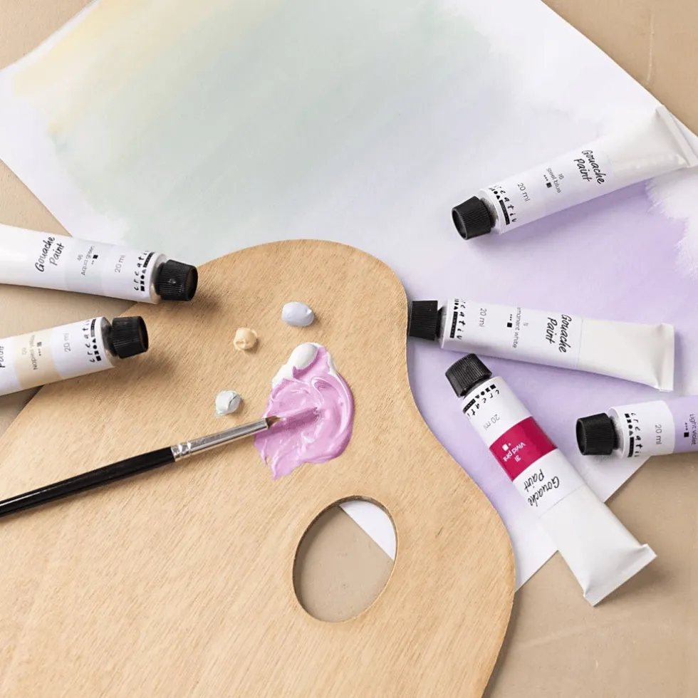 Gouache-maali 20 ml. - Pastelli, 6 kpl