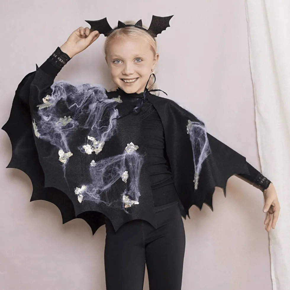 Halloween-askartelupakkaus - Lepakkoviitta & panta