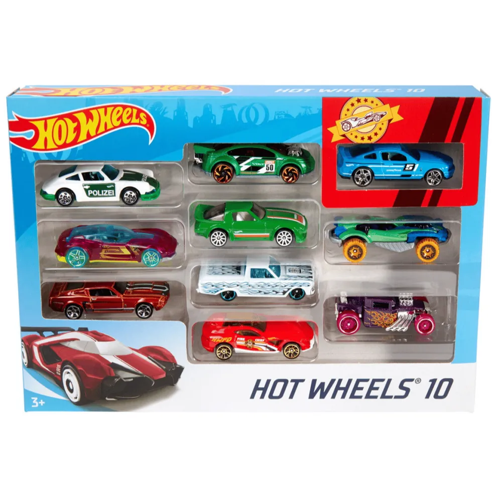 Hot Wheels -autot, lajitelma, 10 kpl