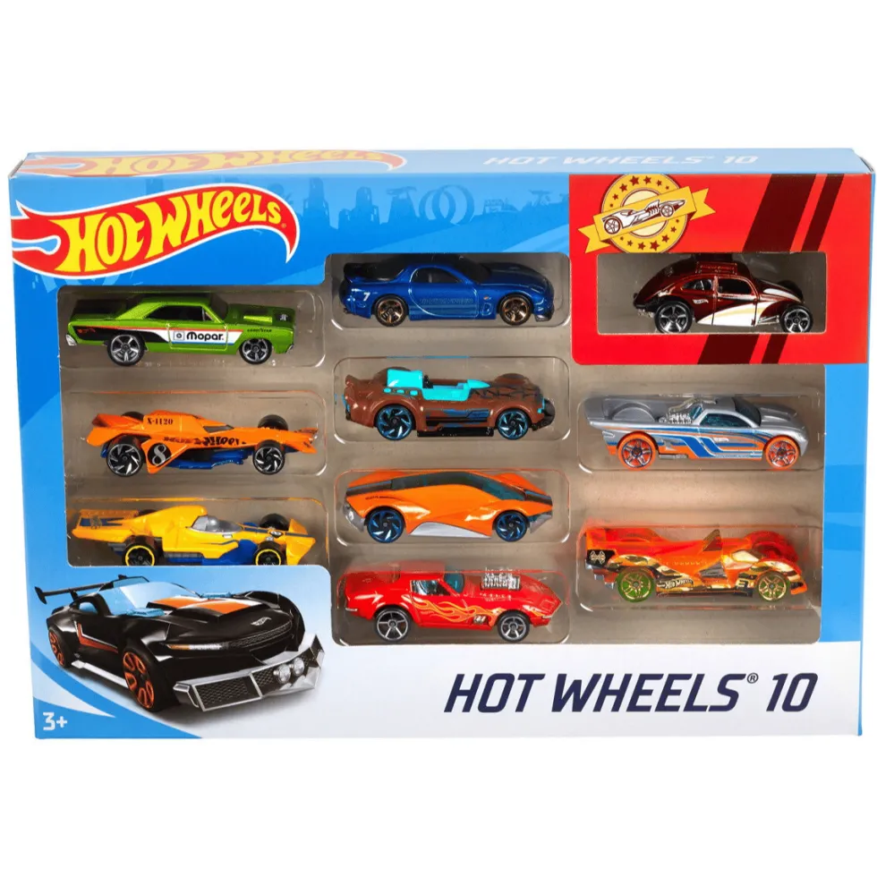 Hot Wheels -autot, lajitelma, 10 kpl