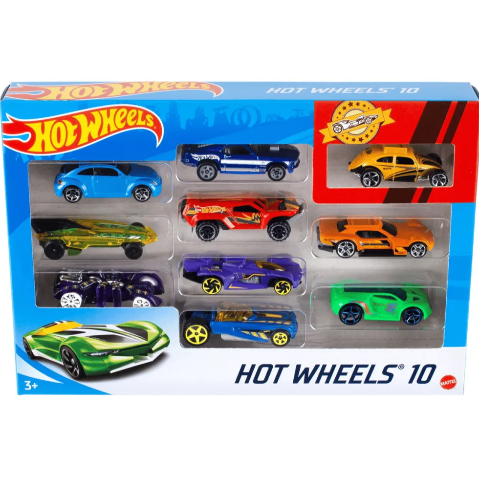 Hot Wheels -autot, lajitelma, 10 kpl
