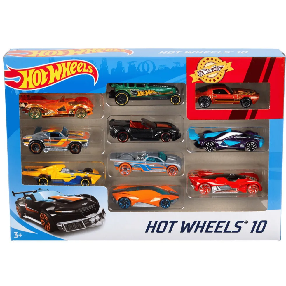 Hot Wheels -autot, lajitelma, 10 kpl