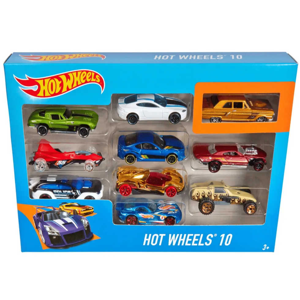 Hot Wheels -autot, lajitelma, 10 kpl