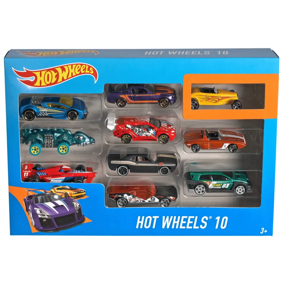 Hot Wheels -autot, lajitelma, 10 kpl