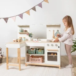 2-in-1-leikkikeittiö & kahvila – Robusta (valk.)