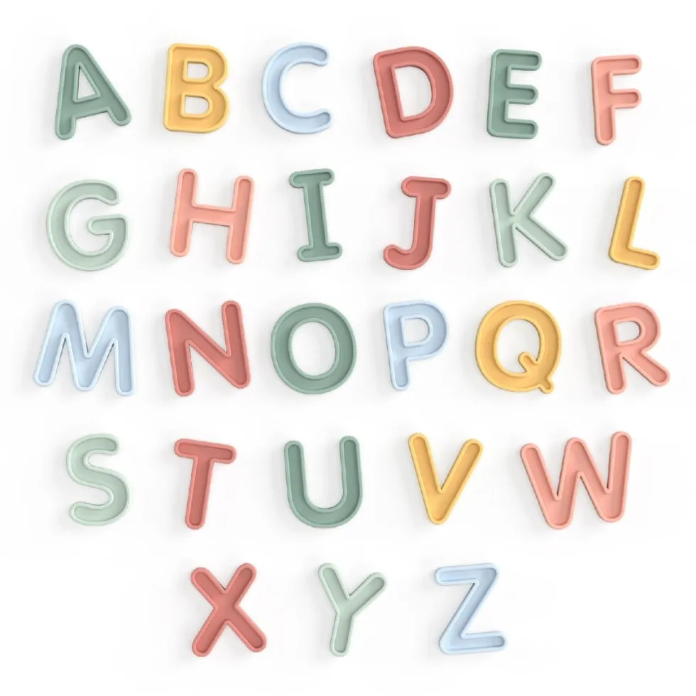 Isot silikonikirjaimet A-Z, 26 kpl