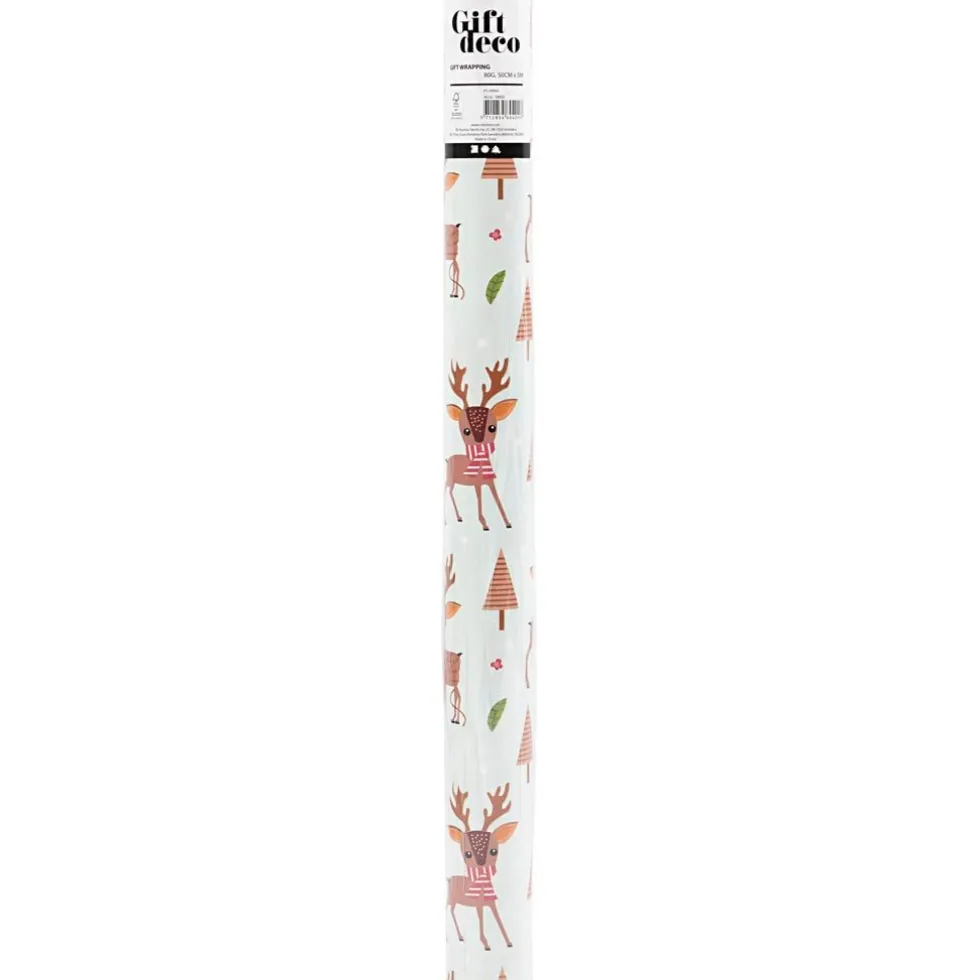 Joululahjapaperi 50 cm x 5 m - Porot