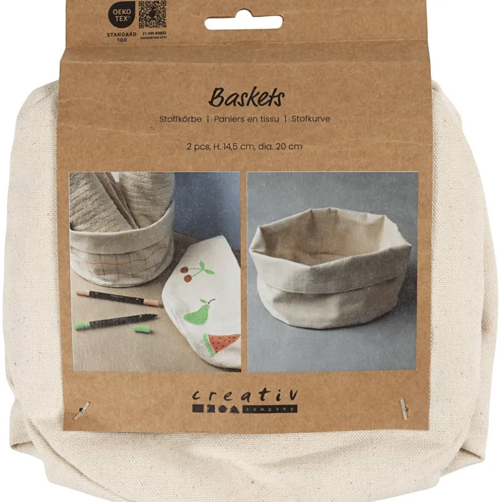 Kangaskori Ø20 cm – Koristele itse, 2 kpl