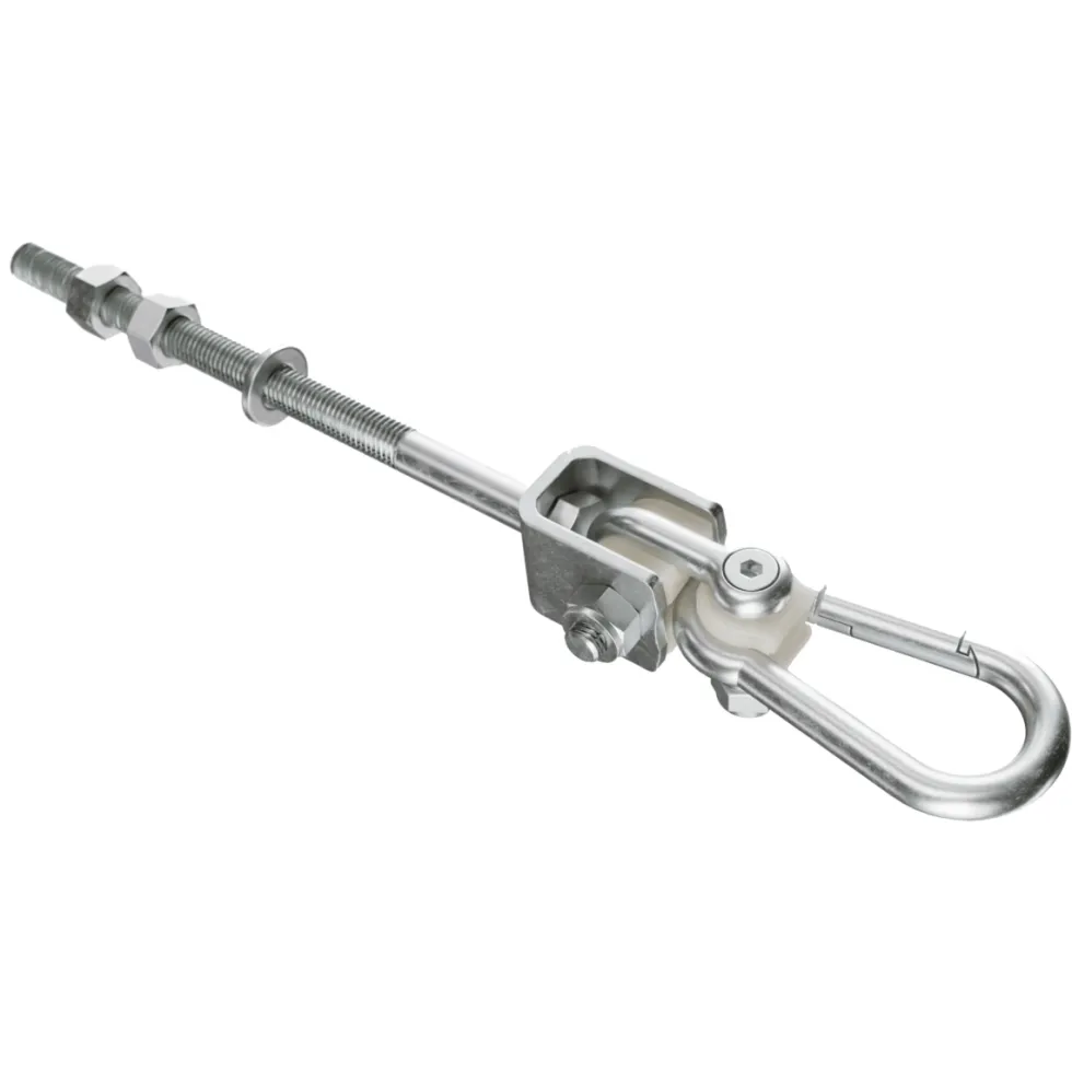 Keinukiinnike M12 x 200 mm, 1 kpl (hiljainen)