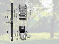 Keinukiinnike puuhun - Lukolla 300 cm