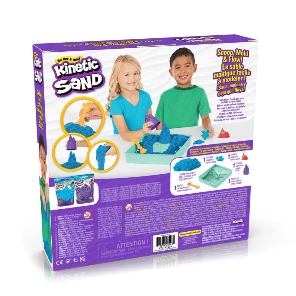 Kinetic Sand® - Hiekkalaatikko sininen, 454 g