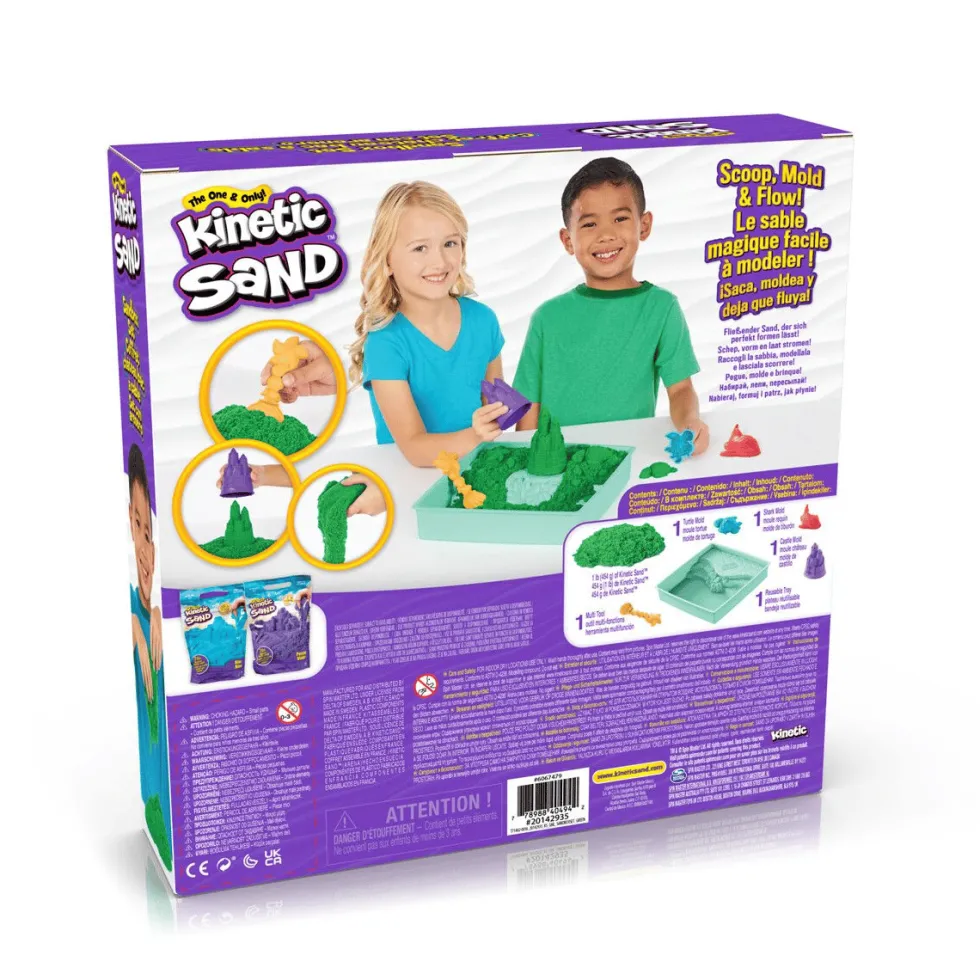 Kinetic Sand® - Hiekkalaatikko vihreä, 454 g