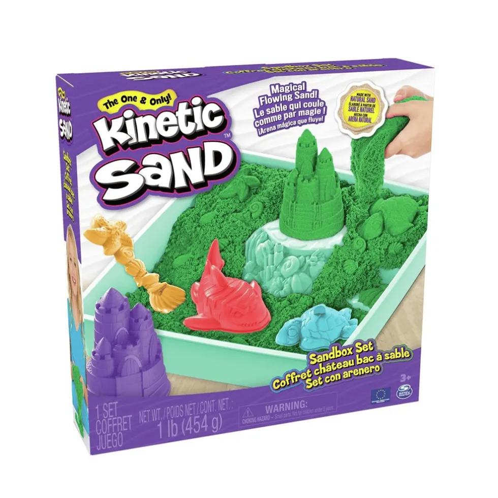 Kinetic Sand® - Hiekkalaatikko vihreä, 454 g
