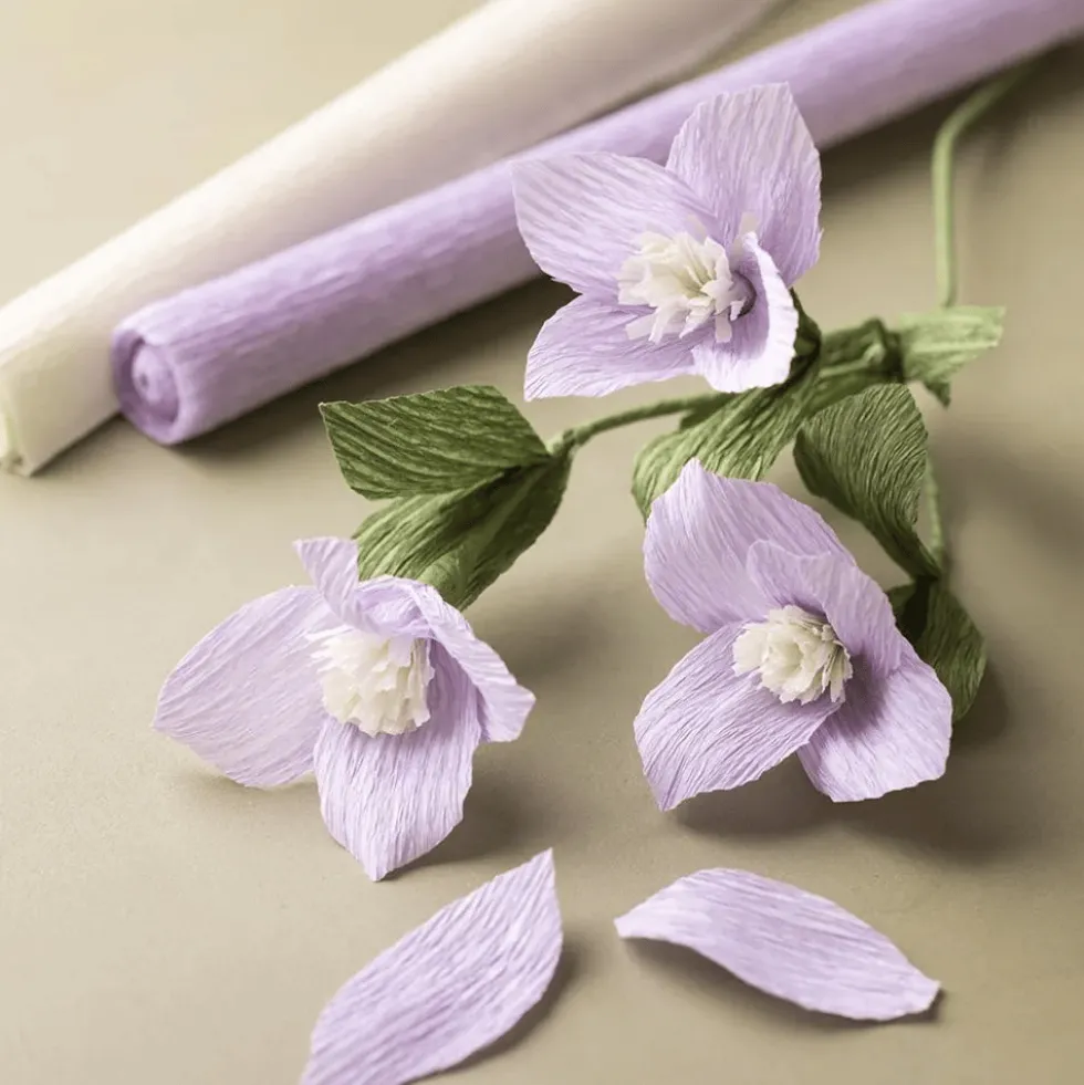 Kreppipaperi joustava - Violetti/pinkki, 8 arkkia