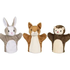 Käsinuket 24 cm - Orava, siili ja jänis