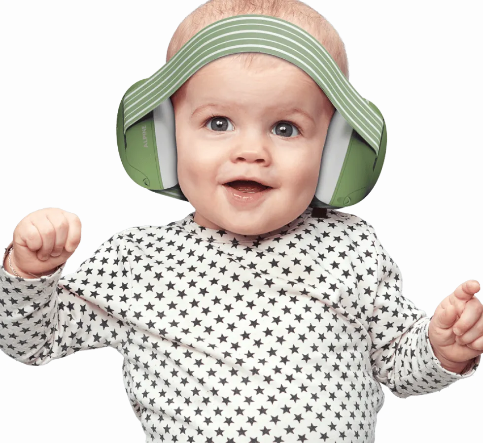 Kuulosuojaimet Muffy Baby 1-3 v. - Vihreä