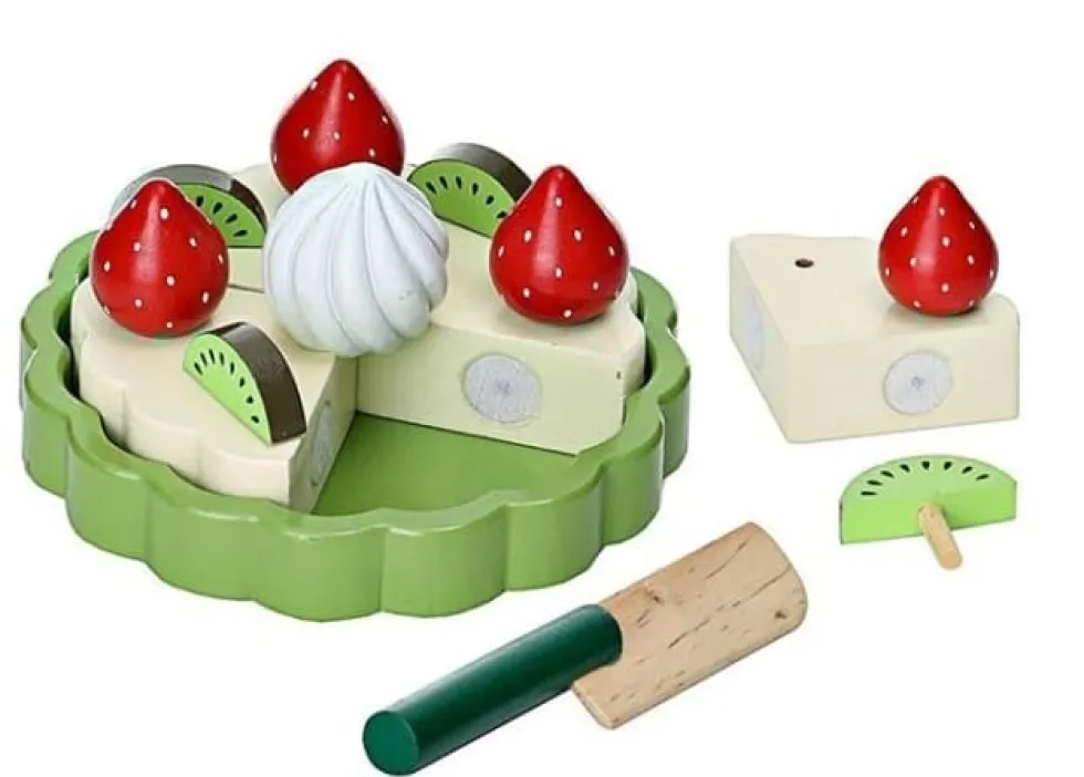 Leikkiruoka - Kakku, Mansikka & kiwi