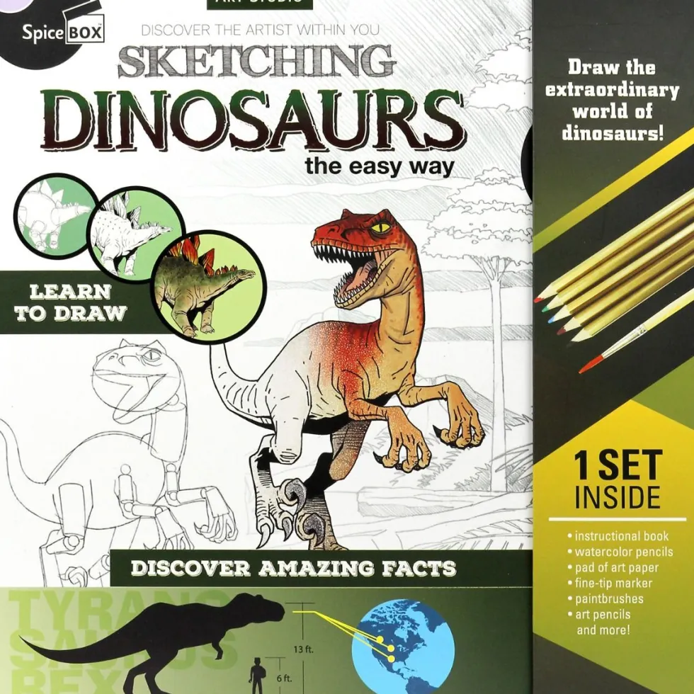 Luova askartelusetti – Luonnostele dinosauruksia