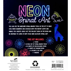 Luova askartelusetti – Neon Spiral Art