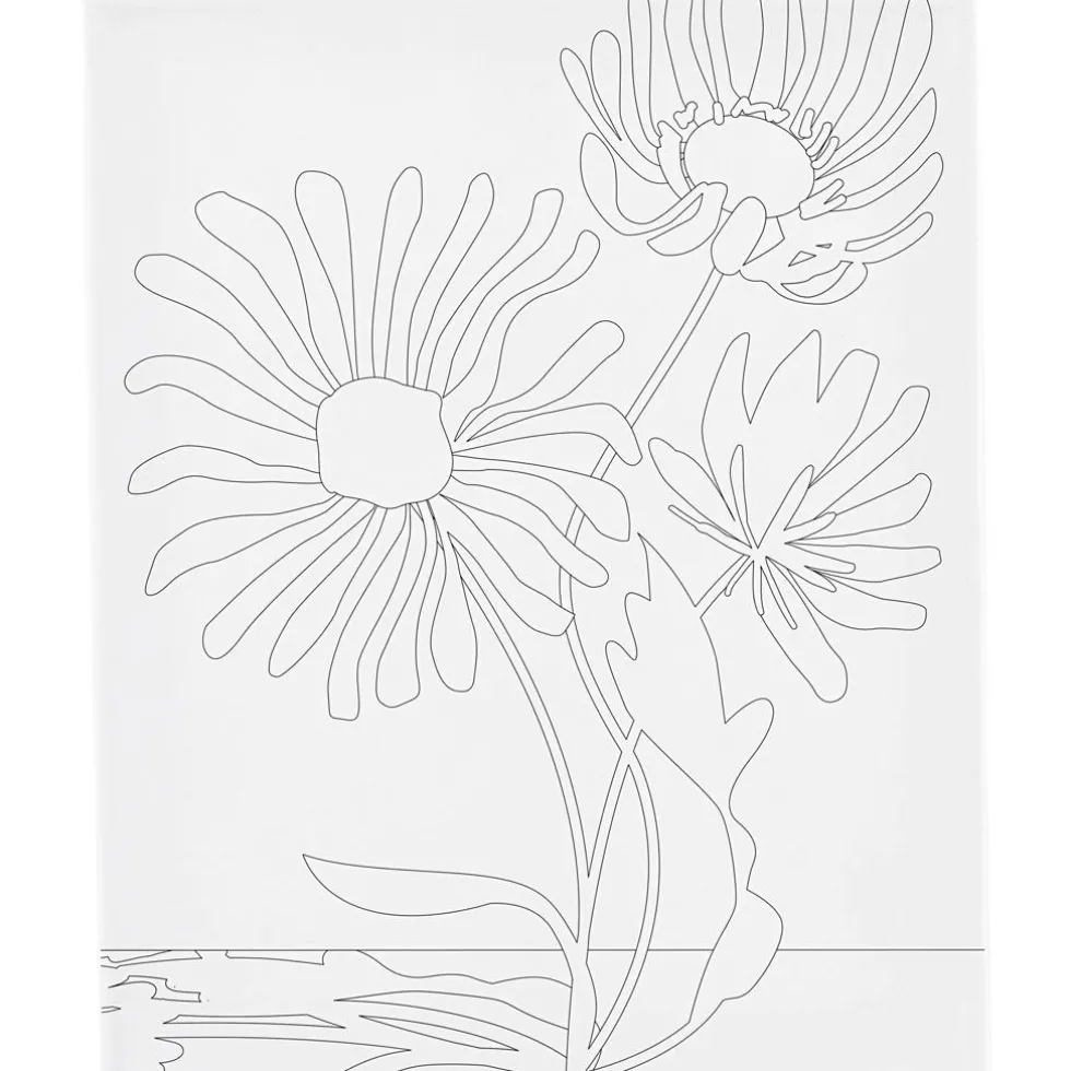 Maalauspohja 24 x 30 cm - Kukkiva kukka