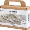 Macramé-setti mini - Avaimenperä, kristalli, 3 kpl
