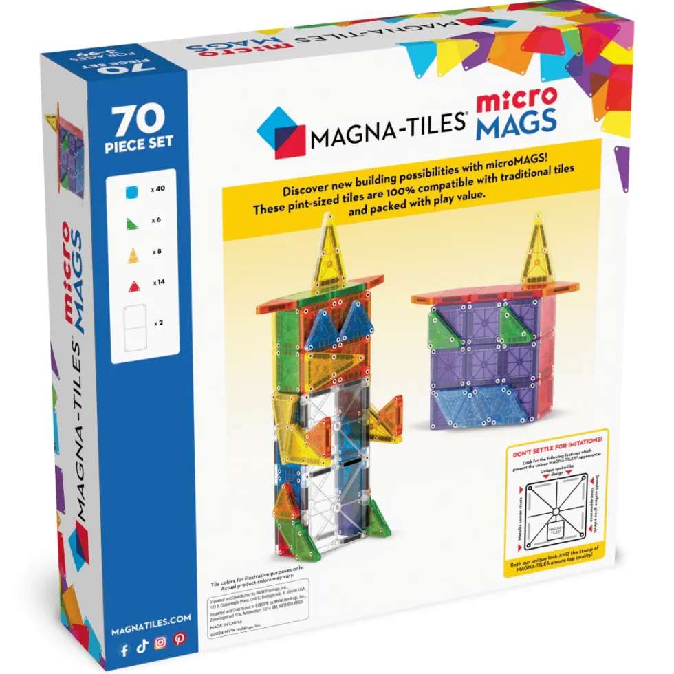 Magna-Tiles | microMAGS Deluxe, 70 kpl