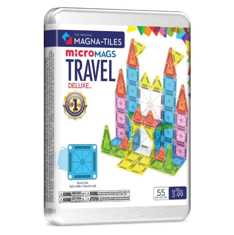 Magna-Tiles | microMAGS deluxe -matkasetti, 55 os.