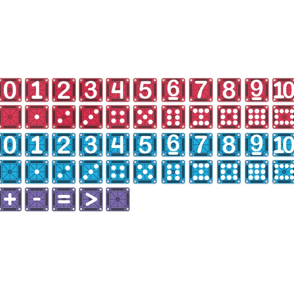 Magna-Tiles | microMAGS Learn Numbers, 56 osaa