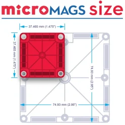 Magna-Tiles | microMAGS matkasetti, 26 kpl