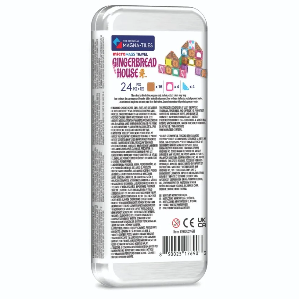 Magna-Tiles | microMAGS Piparkakkutalo, 24 osaa