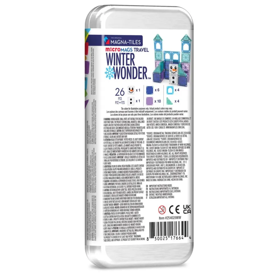 Magna-Tiles | microMAGS Winter Wonderland, 26 osaa